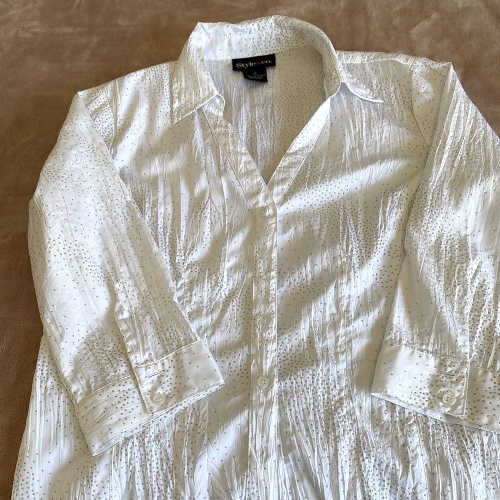 White dress blouse